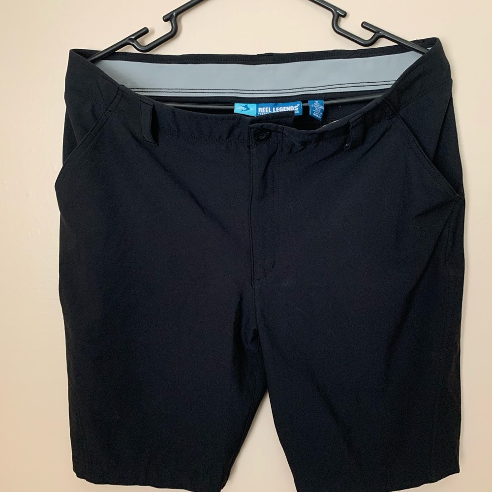 Reel Legends Women’s Black Athletic Flat Front Shorts